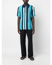 Polo imprimé bleu marine Missoni