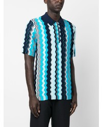 Polo imprimé bleu marine Missoni