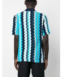 Polo imprimé bleu marine Missoni