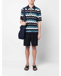 Polo imprimé bleu marine Missoni