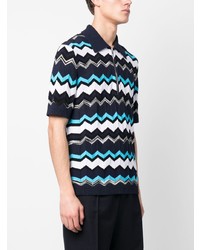 Polo imprimé bleu marine Missoni