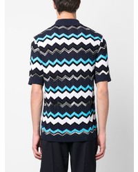 Polo imprimé bleu marine Missoni