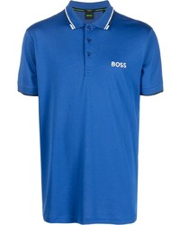 Polo imprimé bleu BOSS