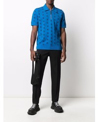 Polo imprimé bleu Billionaire