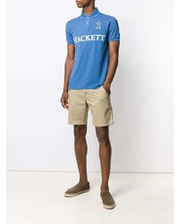 Polo imprimé bleu Hackett