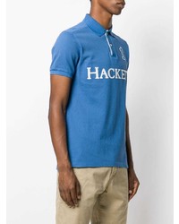 Polo imprimé bleu Hackett