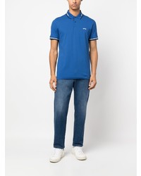 Polo imprimé bleu BOSS