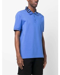 Polo imprimé bleu Moschino