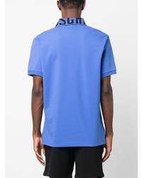 Polo imprimé bleu Moschino