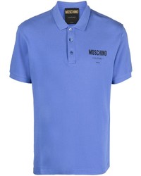Polo imprimé bleu Moschino