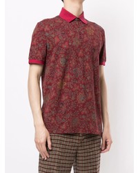 Polo imprimé bordeaux Etro