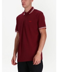 Polo imprimé bordeaux BOSS