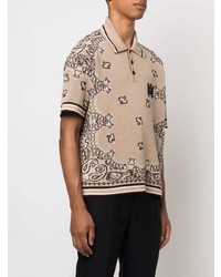 Polo imprimé cachemire beige Amiri