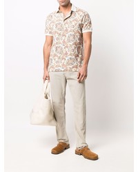 Polo imprimé cachemire blanc Etro