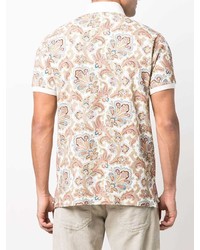 Polo imprimé cachemire blanc Etro