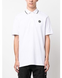 Polo imprimé cachemire blanc Philipp Plein