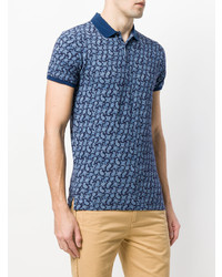 Polo imprimé cachemire bleu Etro