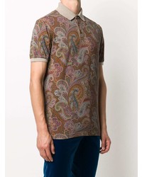 Polo imprimé cachemire multicolore Etro