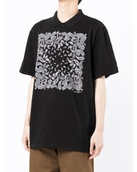 Polo imprimé cachemire noir Kenzo