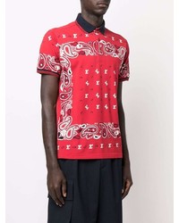 Polo imprimé cachemire rouge Etro