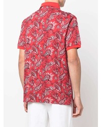 Polo imprimé cachemire rouge Etro