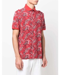 Polo imprimé cachemire rouge Etro