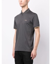 Polo imprimé gris foncé BOSS