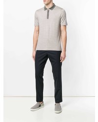 Polo imprimé gris Giorgio Armani