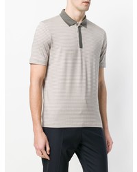 Polo imprimé gris Giorgio Armani