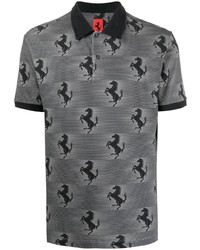 Polo imprimé gris Ferrari