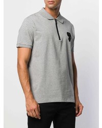 Polo imprimé gris Karl Lagerfeld