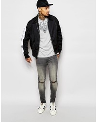 Polo imprimé gris Asos