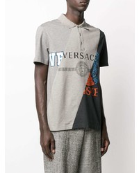 Polo imprimé gris Versace