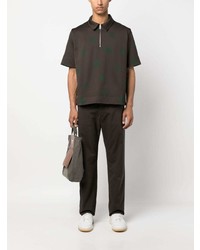 Polo imprimé marron foncé Jil Sander