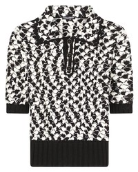 Polo imprimé noir et blanc Dolce & Gabbana