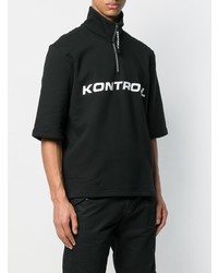 Polo imprimé noir et blanc Kappa Kontroll