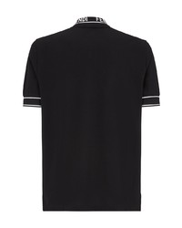 Polo imprimé noir et blanc Fendi