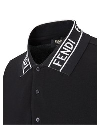 Polo imprimé noir et blanc Fendi