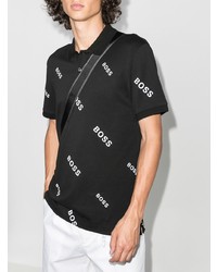 Polo imprimé noir et blanc BOSS