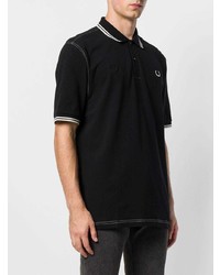 Polo imprimé noir et blanc Fred Perry X Art Comes First