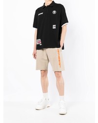 Polo imprimé noir AAPE BY A BATHING APE