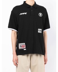 Polo imprimé noir AAPE BY A BATHING APE