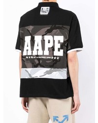 Polo imprimé noir AAPE BY A BATHING APE