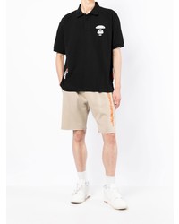 Polo imprimé noir AAPE BY A BATHING APE