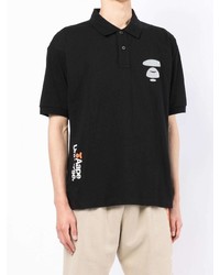 Polo imprimé noir AAPE BY A BATHING APE