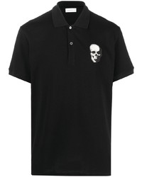 Polo imprimé noir Alexander McQueen