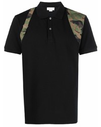 Polo imprimé noir Alexander McQueen