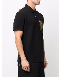 Polo imprimé noir VERSACE JEANS COUTURE