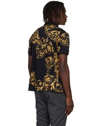 Polo imprimé noir VERSACE JEANS COUTURE