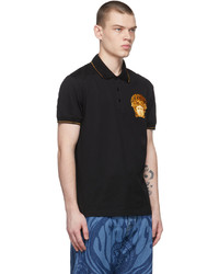 Polo imprimé noir Versace